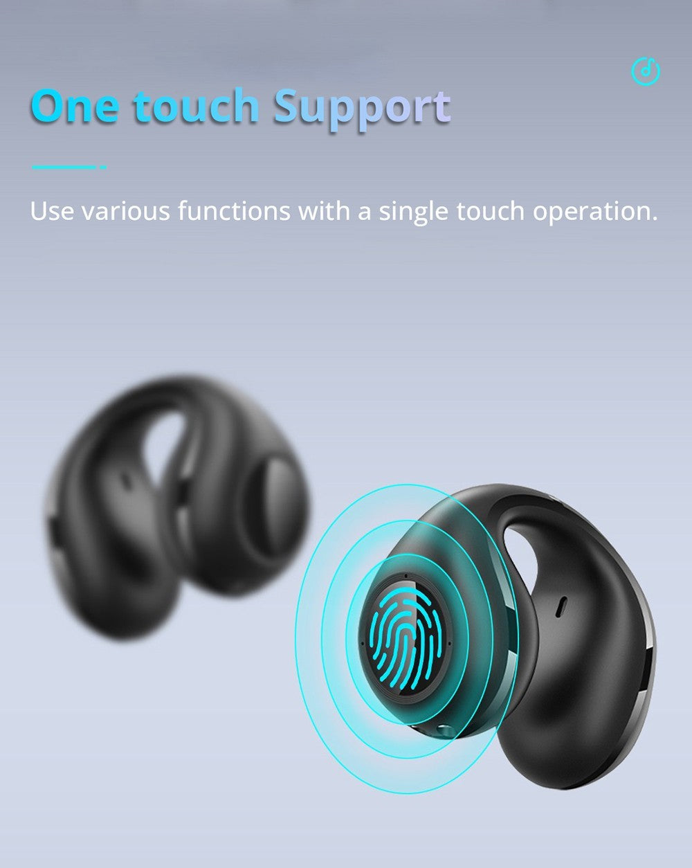 Auriculares de oído abierto con clip Bluetooth Coowoo Air Pro 6 - Blanco