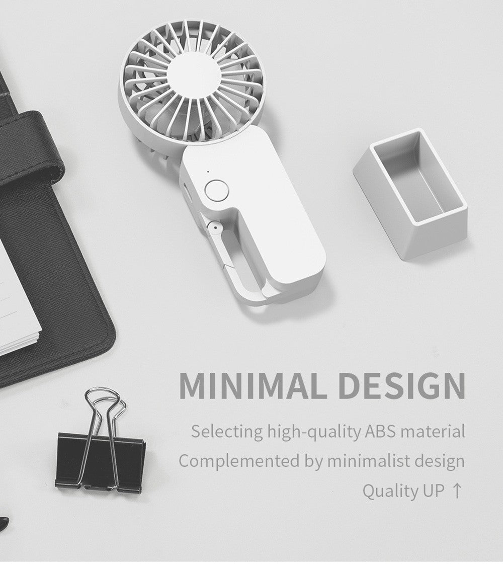 COOWOO HP1013 Mini ventilador con hebilla para mochila, 3 velocidades de viento, batería de 2000 mAh, hasta 13 horas de autonomía, ventilador de escritorio silencioso.