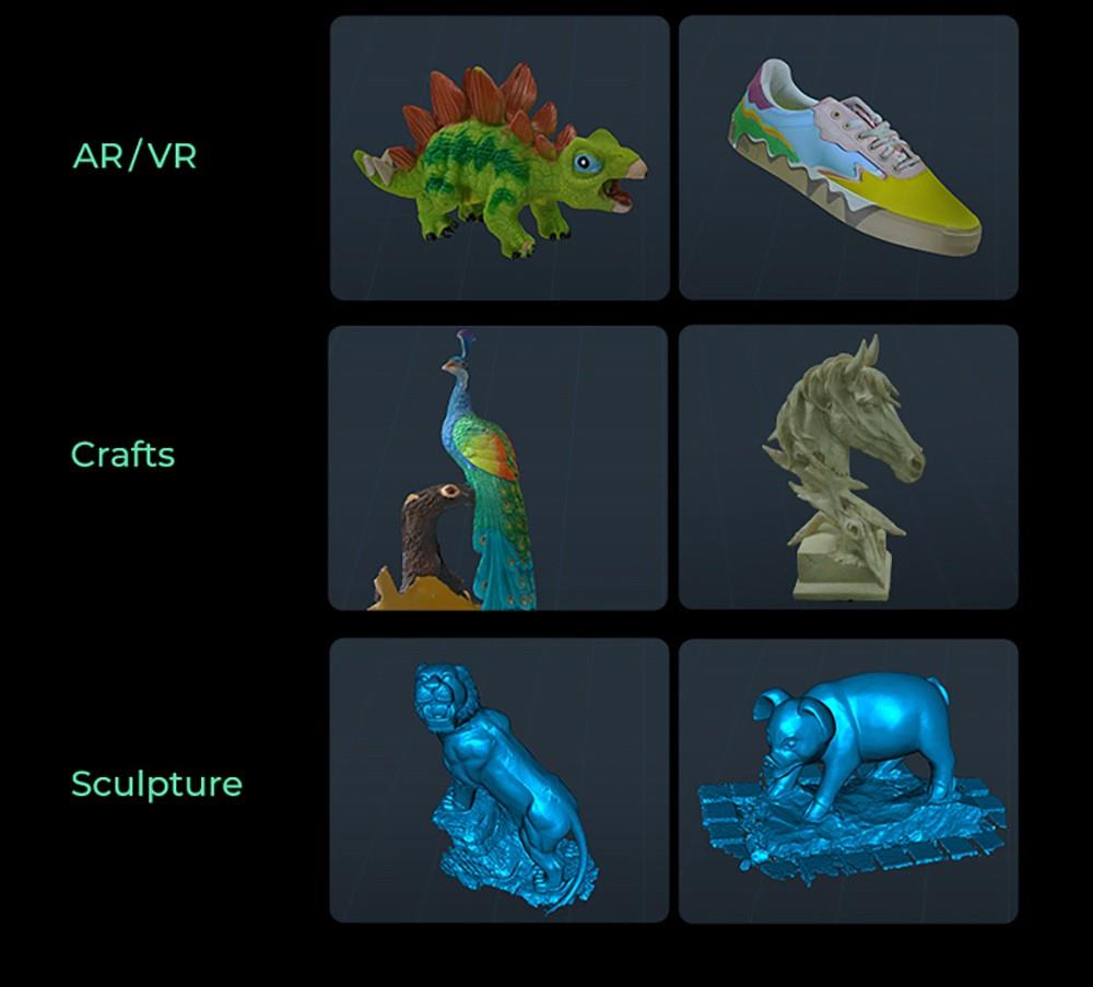 Escáner 3D Creality CR-Scan Ferret Pro, velocidad de escaneo de hasta 30 fps, precisión de 0,1 mm, distancia de trabajo de 150-700 mm, rango de captura individual de 560*820 mm, escaneo mínimo de 150x150 mm, conexión inalámbrica.