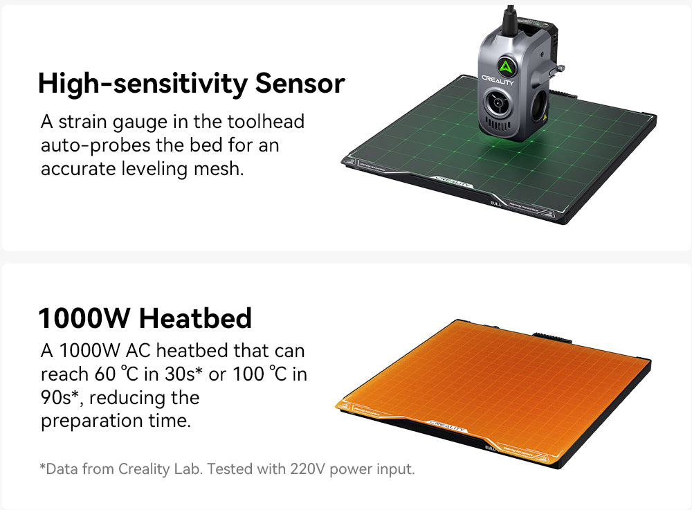 Creality Hi Combo, Sistema Multimaterial CFS, Impresión rápida a 500 mm/s, Cámara de monitorización con tapa de privacidad, Hasta 16 colores, Calibración automática, Nivelación automática de la cama, Reducción de la inclinación del eje X, Cuerpo totalmente metálico, 260*260*300 mm