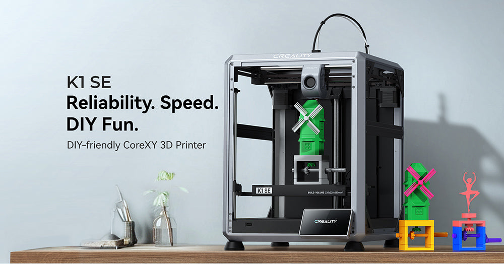 Impresora 3D Creality K1 SE, velocidad de impresión de 600 mm/s, boquilla trimetálica, nivelación automática, sistema CoreXY, pantalla táctil a color de 4,3 pulgadas, 220*220*250 mm