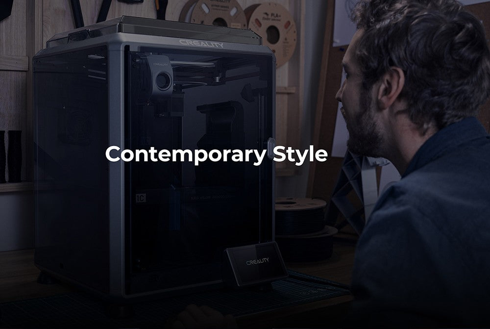 Impresora 3D Creality K1C, velocidad máxima de 600 mm/s, cámara con IA, boquilla de cambio rápido, extrusor totalmente metálico, imprime fibra de carbono, filtro de aire y modo silencioso.