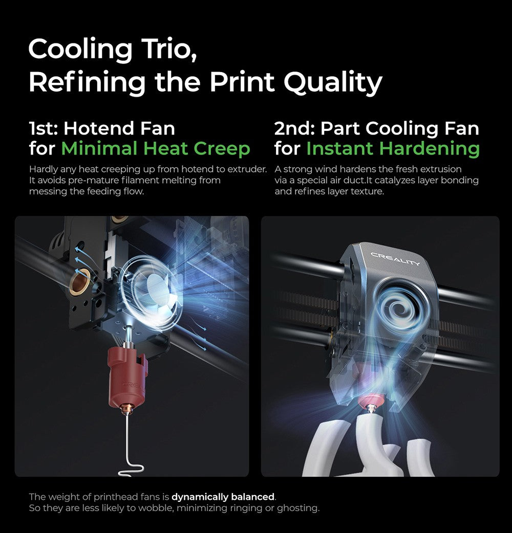 Impresora 3D Creality K1C, velocidad máxima de 600 mm/s, cámara con IA, boquilla de cambio rápido, extrusor totalmente metálico, imprime fibra de carbono, filtro de aire y modo silencioso.