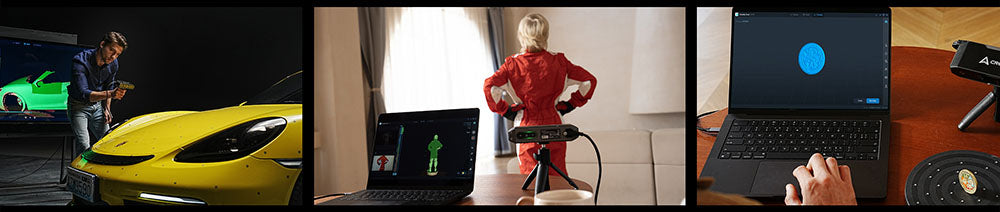 Escáner 3D Creality CR Scan Otter, velocidad de escaneo de 20 fps, precisión de 0,02 mm, visión estéreo de 4 lentes, escaneo a todo color de 24 bits, 8 luces infrarrojas.