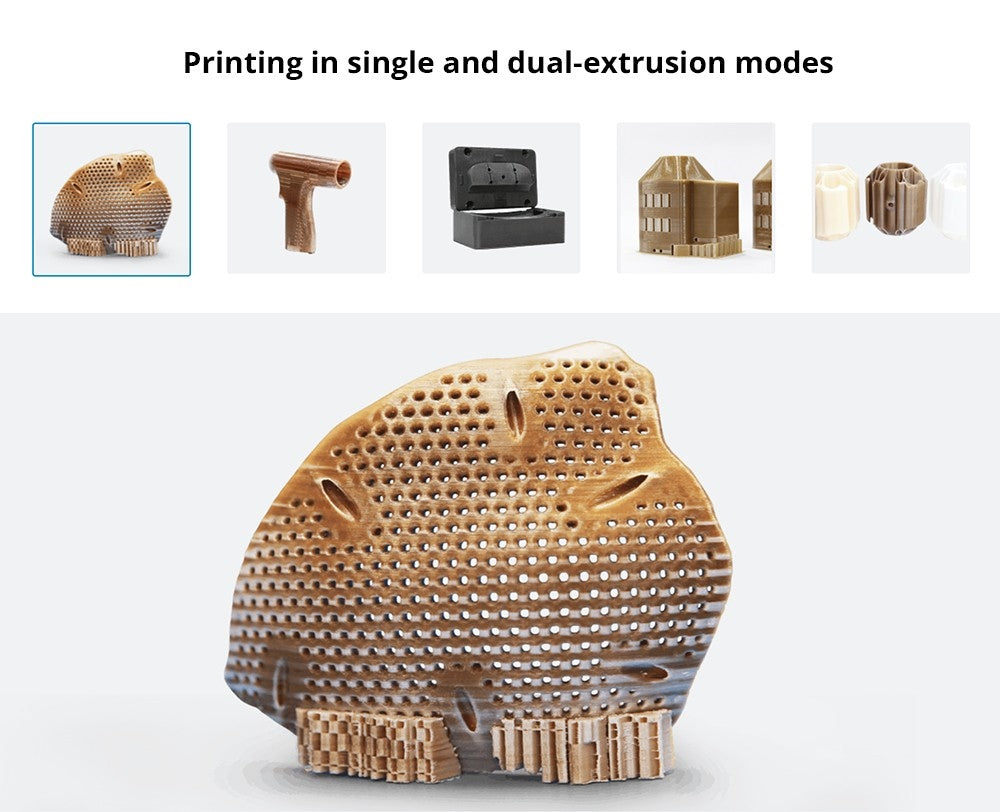 CreatBot PEEK-300 3D Printer, Auto-Leveling, Auto-Rising Dual Extruders, 10-120mm/s Print Speed, Direct Annealing System, Air Pump/Water Cooling, Single Extrusion Volume 300x300x400mm, Dual Extrusion Volume 240x300x400mm