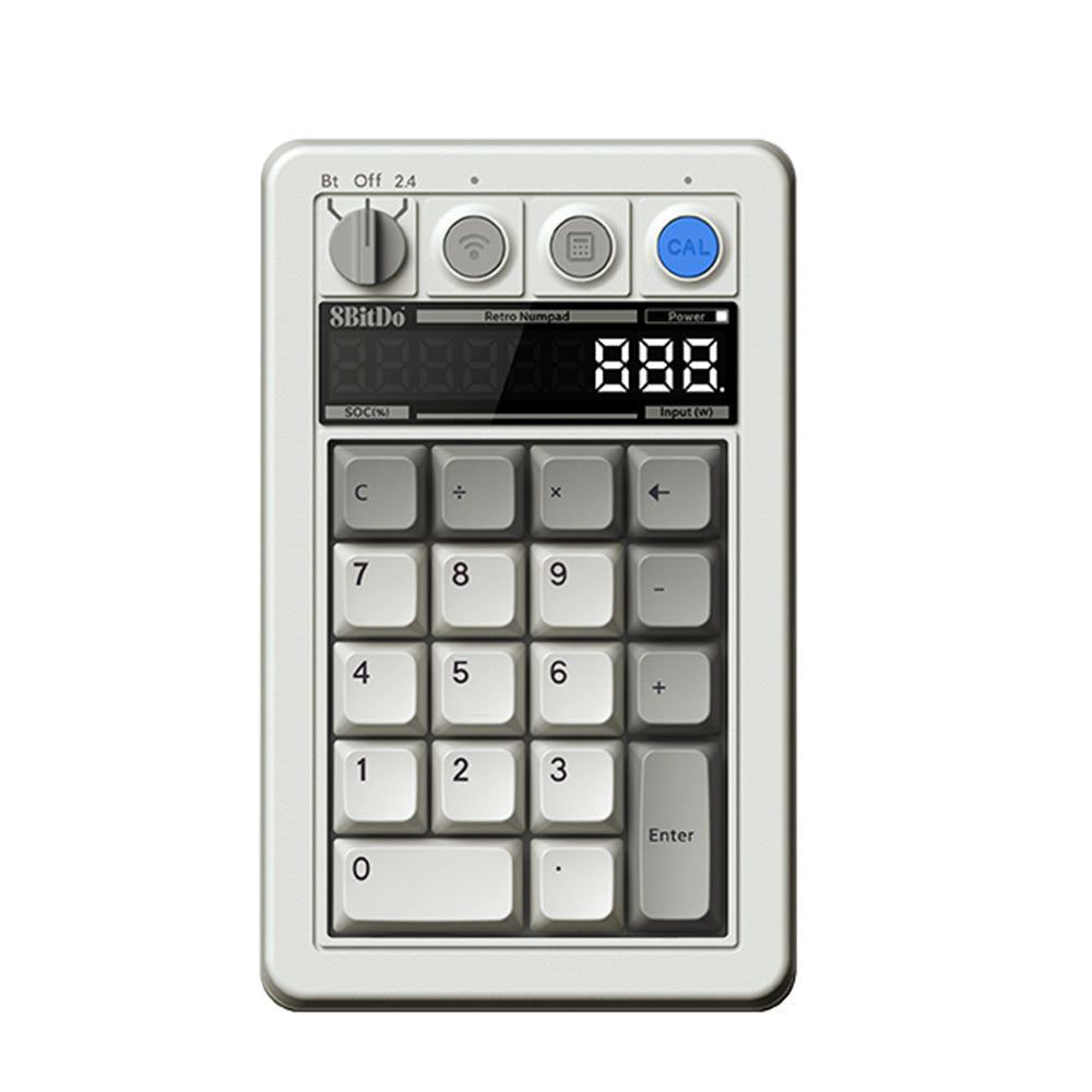 8BitDo Retro18 Mechanical Numpad - Light Grey