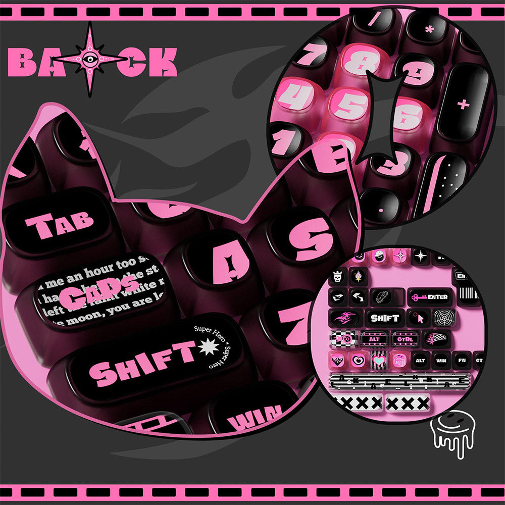 Akko Pink Phantom Keycap Set (139-key)