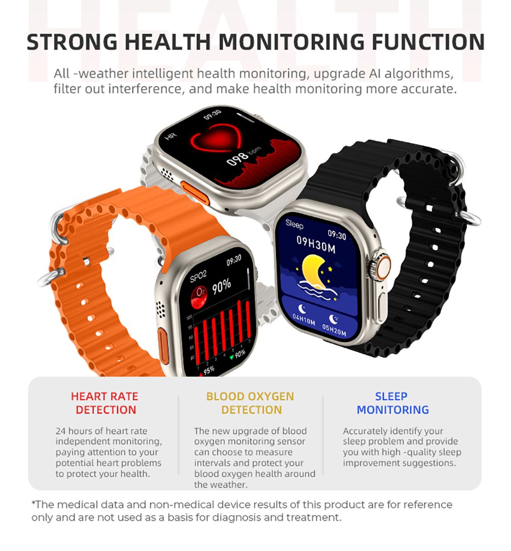 Reloj inteligente Diona ET3, pantalla de 2,1 pulgadas, asistente de voz, monitorización de la salud, llamadas Bluetooth, múltiples modos deportivos.