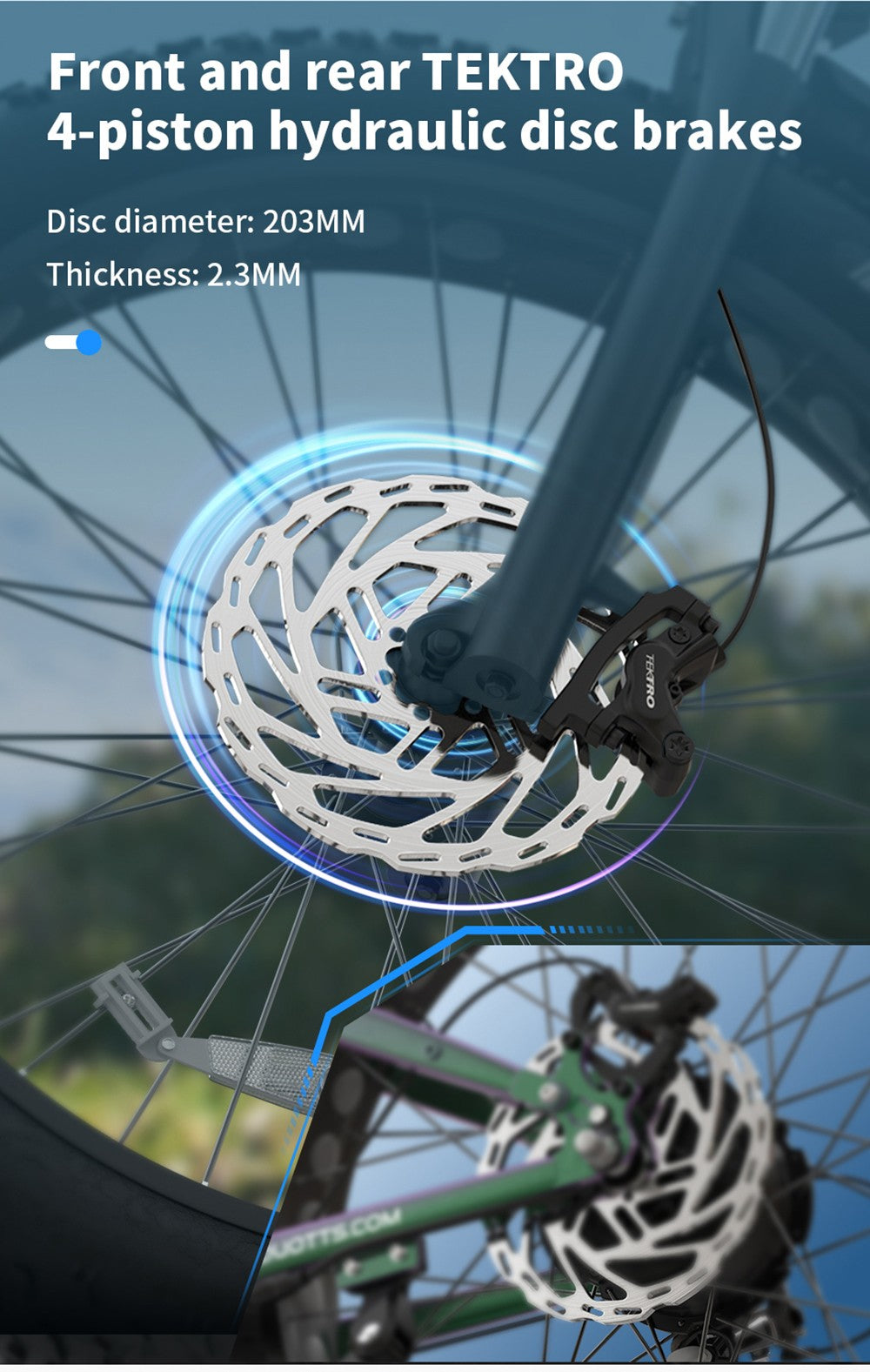DUOTTS E26 Elektrofahrrad, 750-W-Motor, 48-V-20-Ah-Akku, 26 x 4,0-Zoll-Reifen, 55 km/h Höchstgeschwindigkeit, 120 km Reichweite, hydraulische Scheibenbremsen, Vorder- und Hinterradfederung, Shimano 8-Gang-Schaltung – Grün/Lila