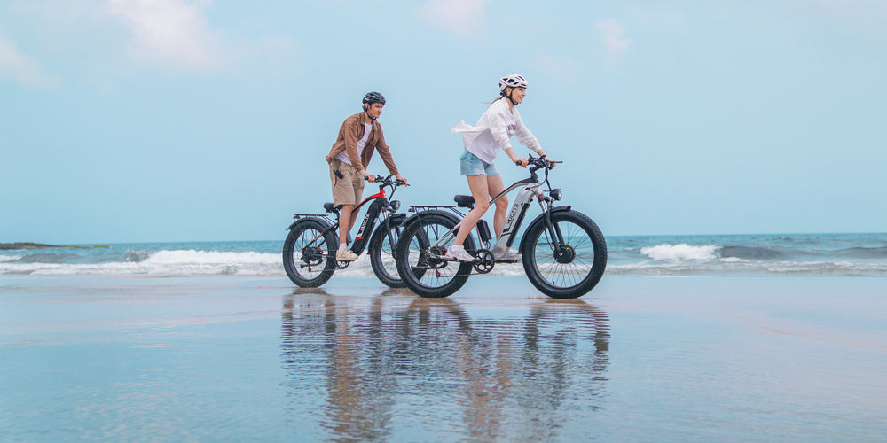 DUOTTS F26 Elektro-Mountainbike, 750W*2 Dualmotoren, Samsung 48V 20Ah Akku, 26*4,0 Zoll Fatbike-Reifen, 55 km/h Höchstgeschwindigkeit, 55° Steigfähigkeit, Smart-Farbdisplay-App, Doppelscheibenbremsen, 150 kg maximale Zuladung, 100 km Reichweite – Silber