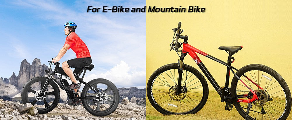 Pinzas de freno de disco hidráulicas DYISLAND XT-7, freno delantero y trasero accionado por cable para MTB / bicicleta de carretera / bicicleta eléctrica - Amarillo