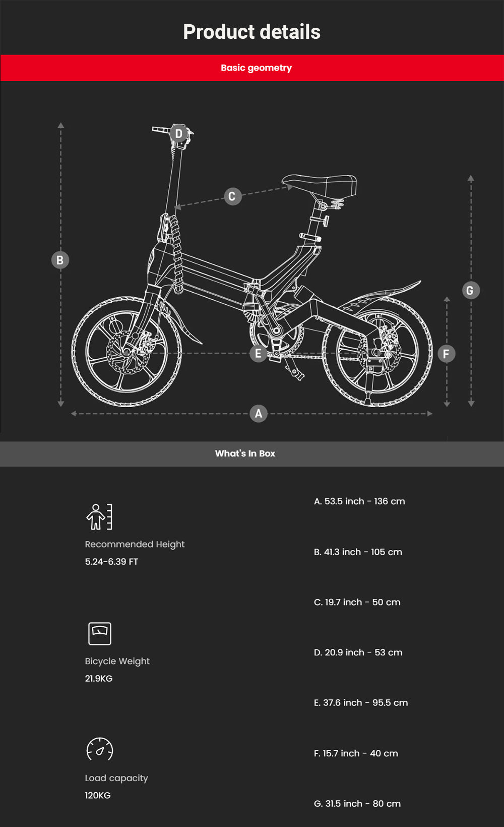 DYU A16 Elektrofahrrad, 250-W-Motor, 36-V-10-Ah-Akku, 16-Zoll-Reifen, 25 km/h Höchstgeschwindigkeit, 55 km Reichweite, Doppelscheibenbremsen – Schwarz