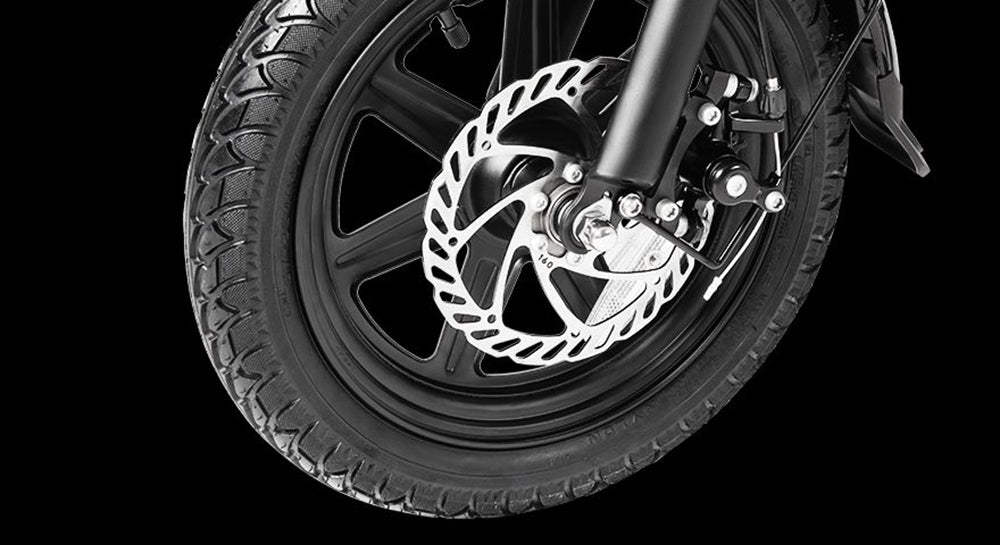 Bicicleta eléctrica plegable DYU C3, motor de 250 W, batería de 36 V y 7,5 Ah, neumáticos de 14 pulgadas, velocidad máxima de 25 km/h, autonomía de 37 km, frenos de disco delanteros y traseros.