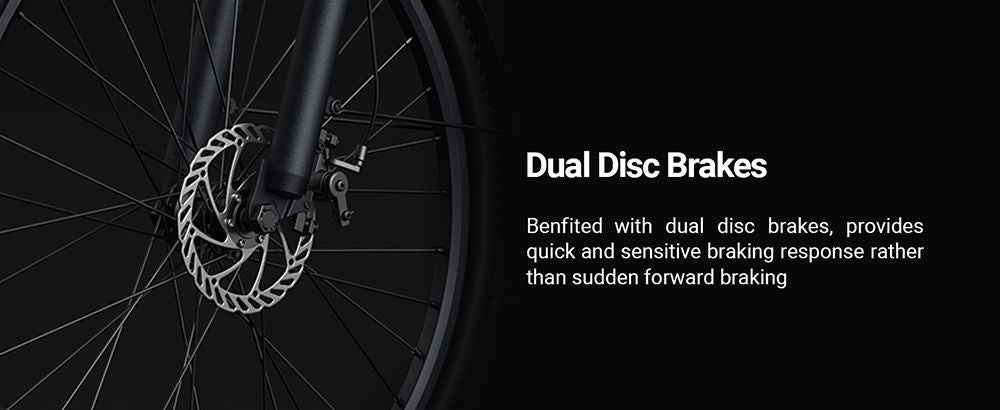 Bicicleta eléctrica DYU C5 City, motor de 250 W, batería de 48 V 10 Ah, neumáticos de 27,5 pulgadas, velocidad máxima de 25 km/h, autonomía de 65 km, frenos de disco dobles, Shimano de 7 velocidades.