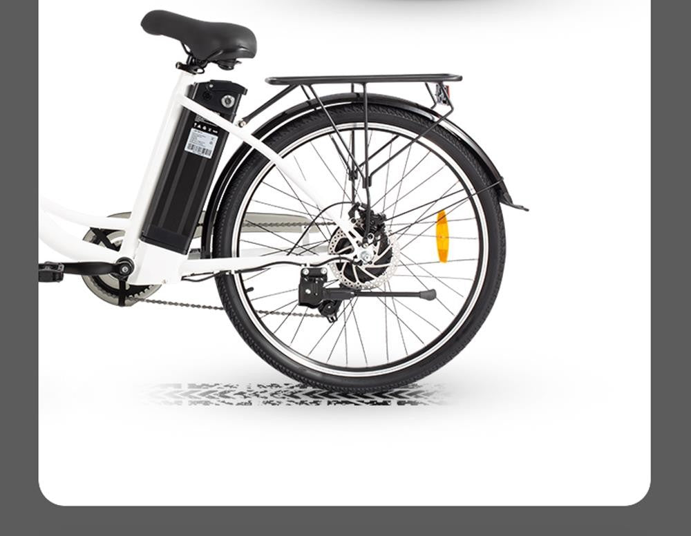 DYU C6 Elektrofahrrad, 350-W-Motor, Höchstgeschwindigkeit 25 km/h, 36-V-12,5-Ah-Akku, maximale Reichweite 70 km – Schwarz
