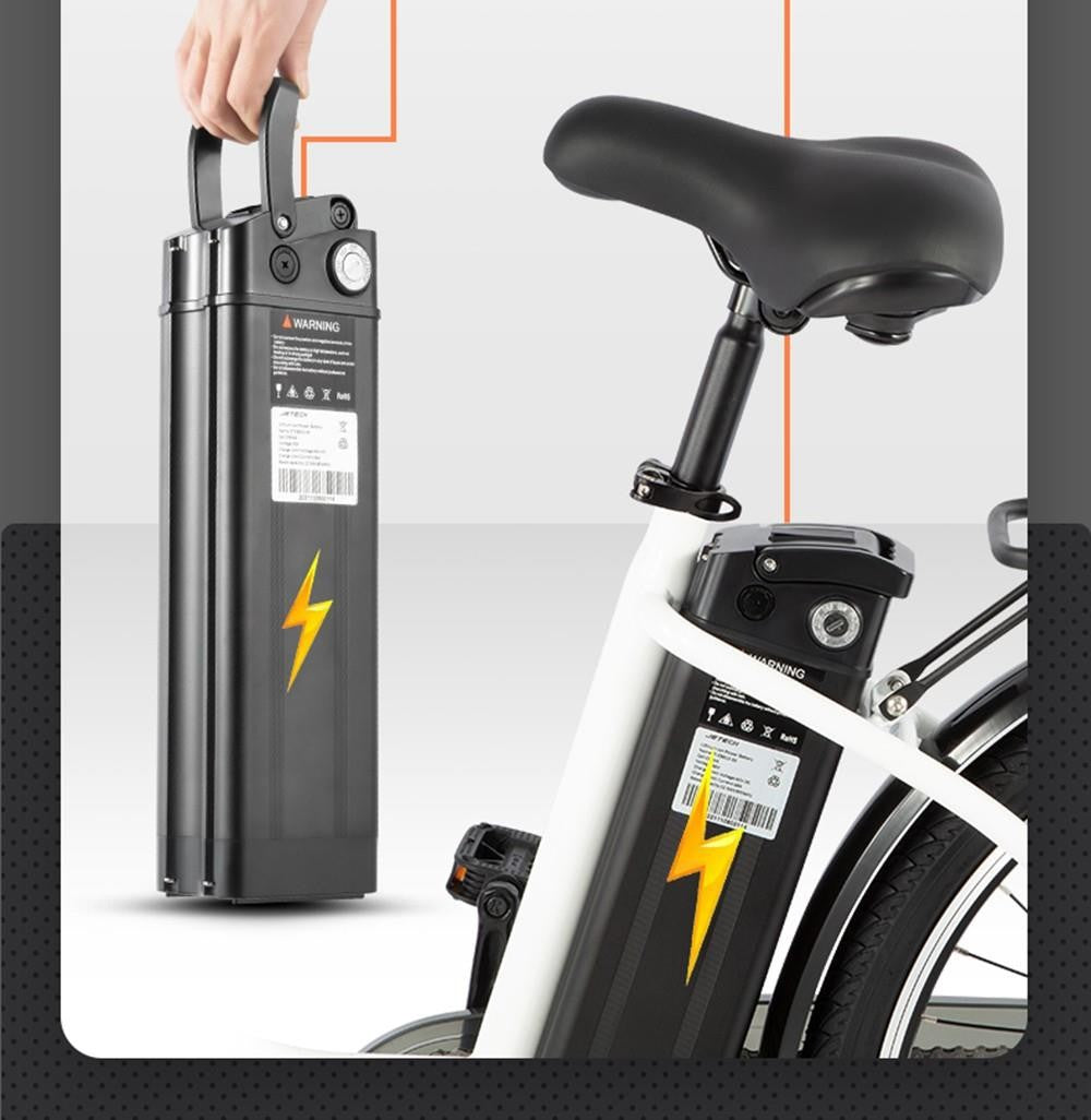DYU C6 Elektrofahrrad, 350-W-Motor, Höchstgeschwindigkeit 25 km/h, 36-V-12,5-Ah-Akku, maximale Reichweite 70 km – Schwarz