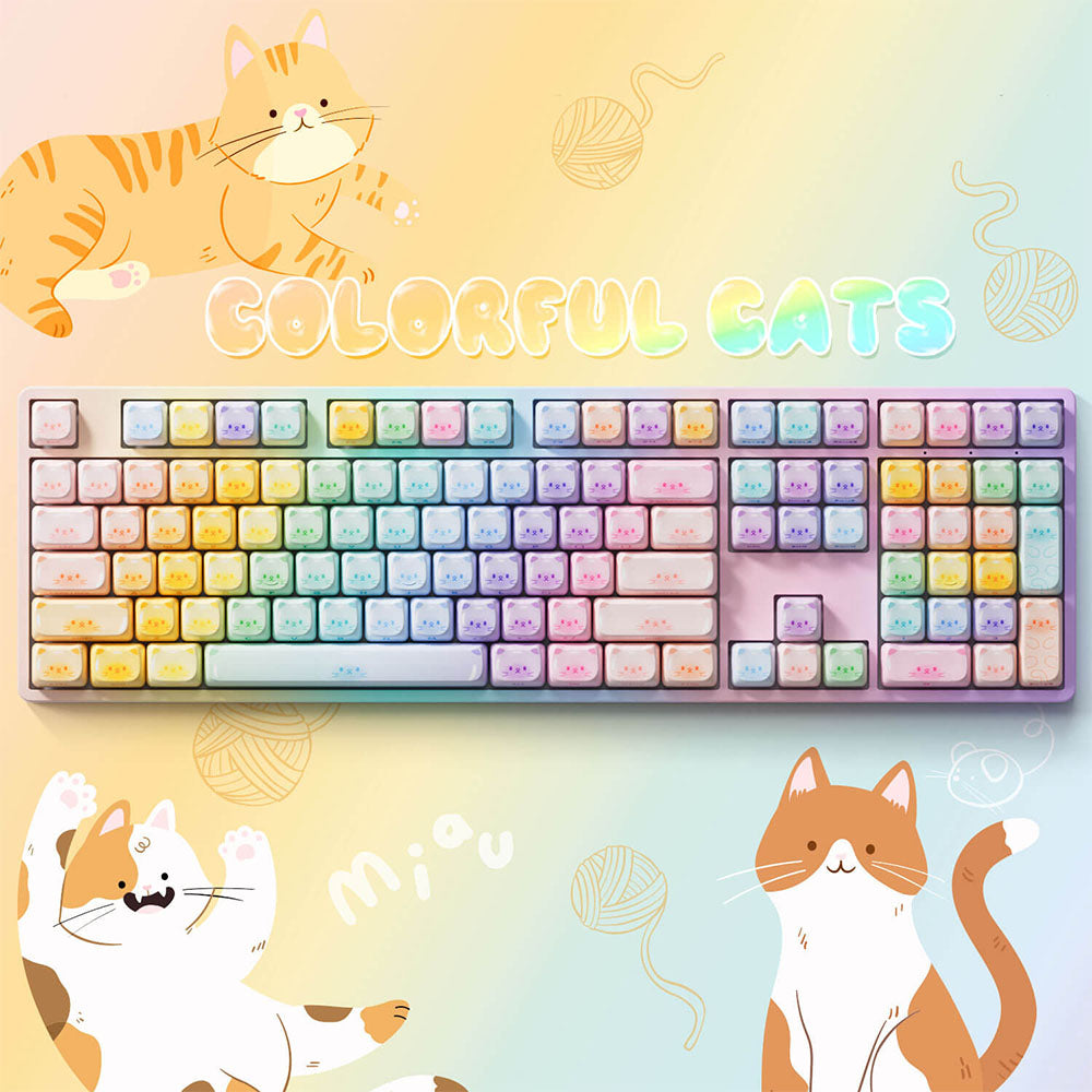Akko Colorful Cats Keycap Set (142-key)