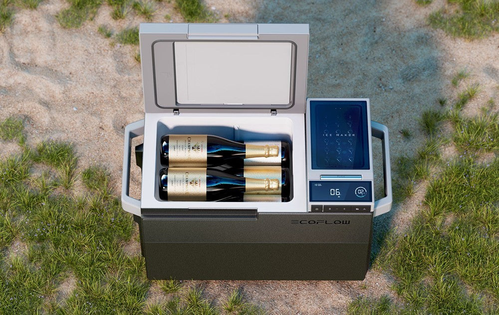 EcoFlow GLACIER Portable Refrigerator, 120W Compressor, Dual Zone, Dual Control, 38L Large Capacity, Smart App Control
