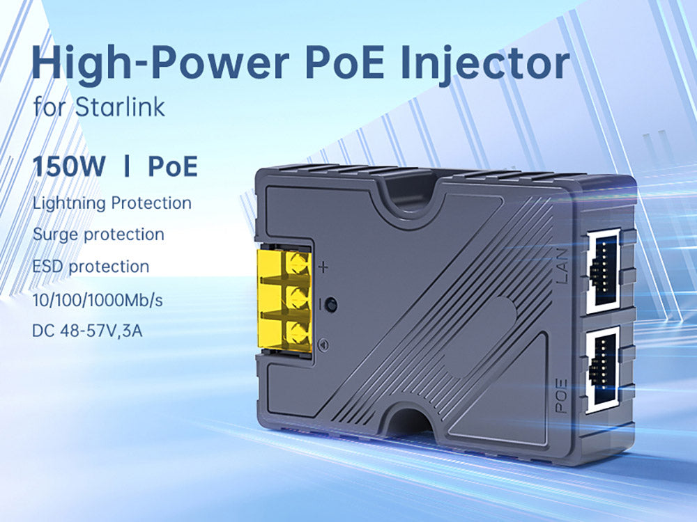 EDUP EP-PW9603 150W GigE PoE Injector for Starlink
