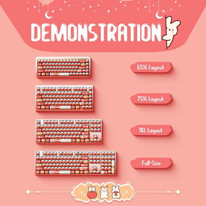 Akko Bunny Apple Keycap Set (137-key)