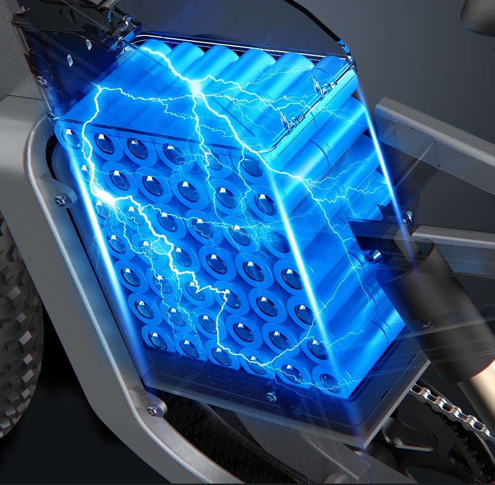 Bicicleta eléctrica EKXBIKE X20, motor de 2000 W, batería de 48 V y 35 Ah, neumáticos gruesos de 20 x 4,0 pulgadas, velocidad máxima de 55 km/h, autonomía de 150 km, freno hidráulico, amortiguador hidráulico, Shimano de 7 velocidades.