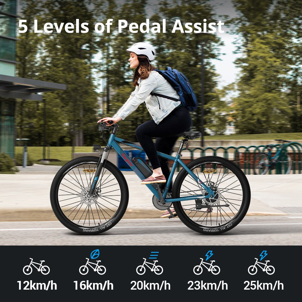 Bicicleta Eléctrica Eleglide M1 Versión Mejorada 27.5 Pulgadas Motor 250W Batería 36V 7.5Ah+12.5Ah Velocidad Máxima 25km/h SHIMANO 21 Velocidades