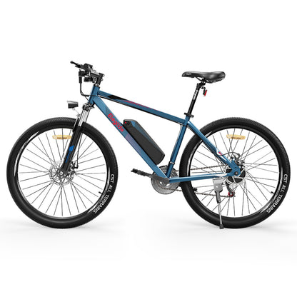 Eleglide M1 Electric Bike Upgrade Version 27.5 Inch 250W Hall Brushless Motor 36V 7.5Ah Removable Battery 25km/h Max Speed SHIMANO Shifter 21 Speeds up to 65km Max Range IPX4 Aluminum Alloy Frame Dual Disk Brake Mountain Urban Bicycle - Dark Blue