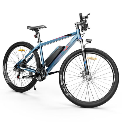 Eleglide M1 Electric Bike Upgrade Version 27.5 Inch 250W Hall Brushless Motor 36V 7.5Ah Removable Battery 25km/h Max Speed SHIMANO Shifter 21 Speeds up to 65km Max Range IPX4 Aluminum Alloy Frame Dual Disk Brake Mountain Urban Bicycle - Dark Blue