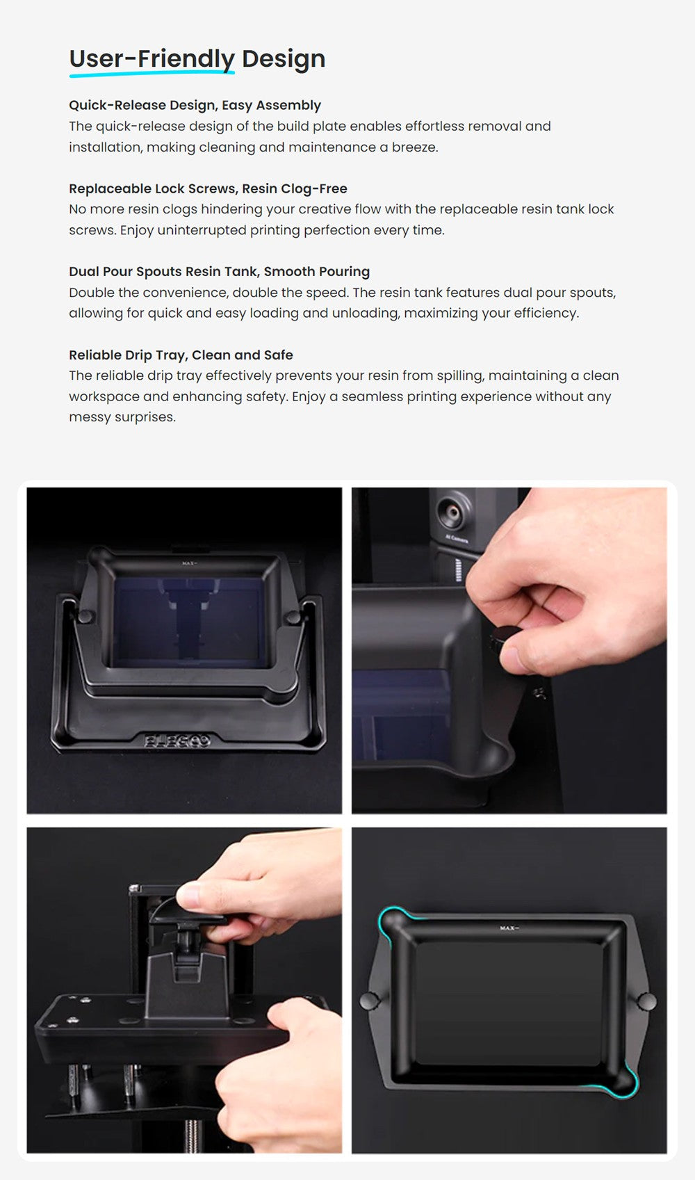 Impresora 3D de resina Elegoo Mars 5 Ultra, sensor mecánico inteligente, LCD mono de 7 pulgadas y 9K, velocidad de impresión de 150 mm/h, cámara con IA, nivelación automática, tanque de resina con doble pico vertedor, transferencia WiFi, tamaño de impresión de 6.04 x 3.06 x 6.49 pulgadas.