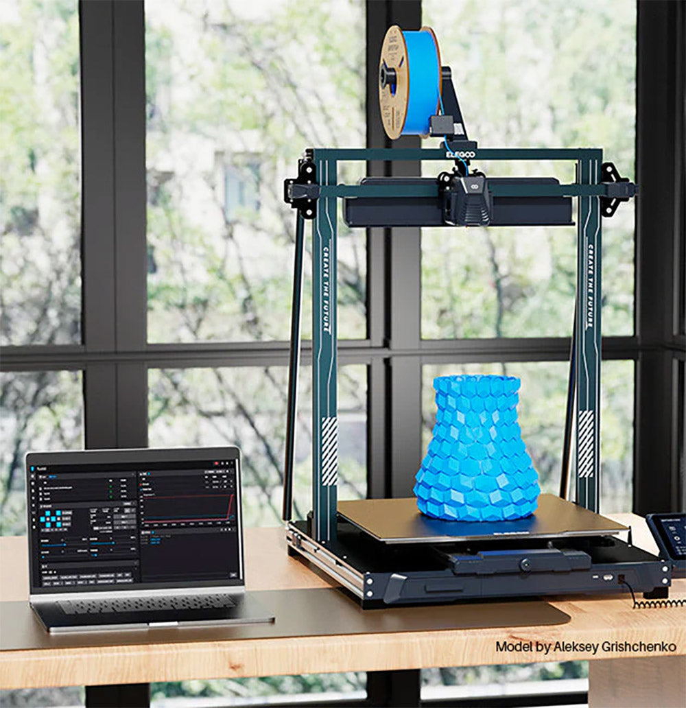 Impresora 3D Elegoo Neptune 4 Max, Nivelación Automática, Velocidad Máxima de Impresión 500 mm/s, Firmware Klipper, Boquilla de Alta Temperatura 300 Celsius, Ventilador de Refrigeración, Conexión WiFi, 420*420*480mm