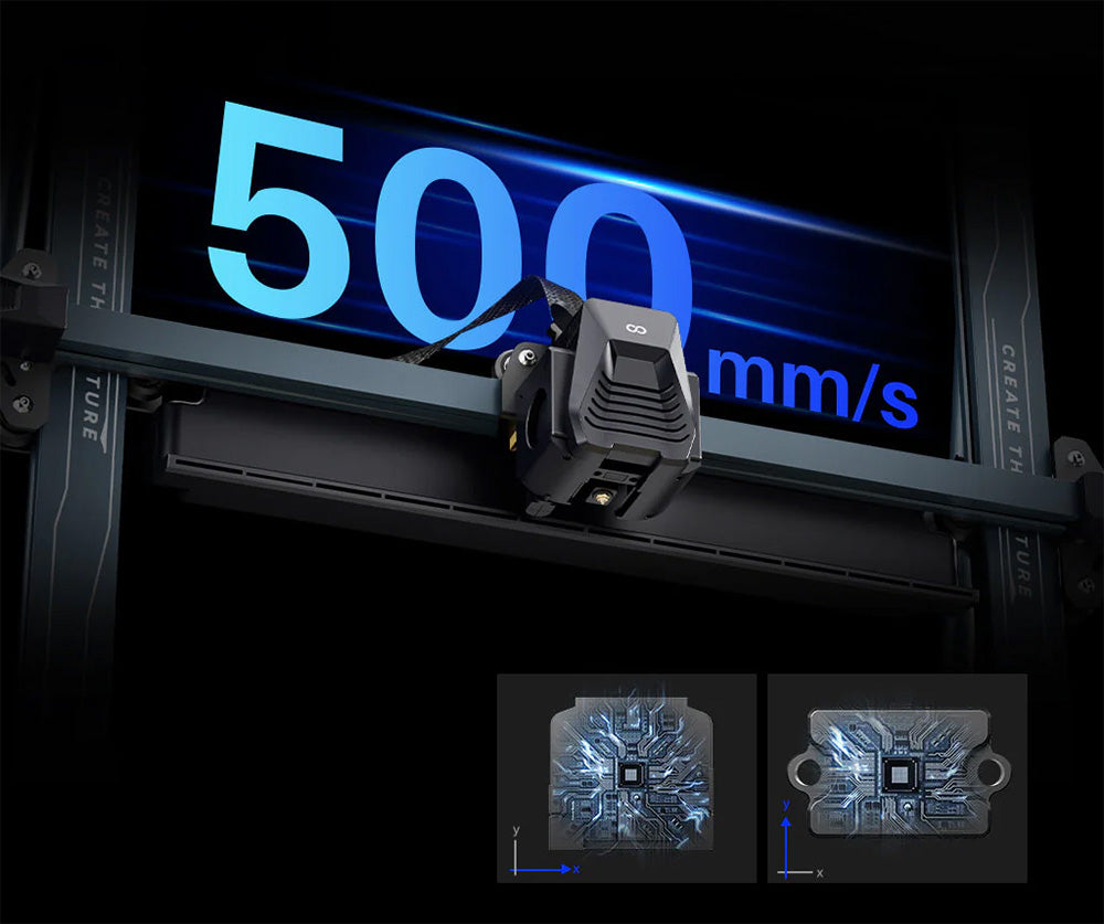Impresora 3D Elegoo Neptune 4 Max, Nivelación Automática, Velocidad Máxima de Impresión 500 mm/s, Firmware Klipper, Boquilla de Alta Temperatura 300 Celsius, Ventilador de Refrigeración, Conexión WiFi, 420x420x480mm