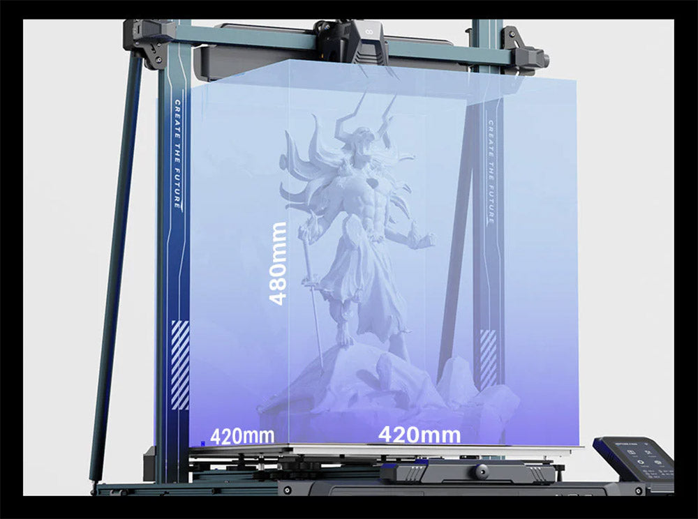 Impresora 3D Elegoo Neptune 4 Max, Nivelación Automática, Velocidad Máxima de Impresión 500 mm/s, Firmware Klipper, Boquilla de Alta Temperatura 300 Celsius, Ventilador de Refrigeración, Conexión WiFi, 420x420x480mm