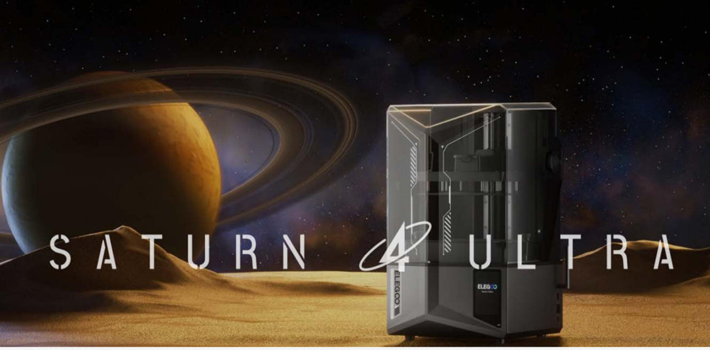 Impresora 3D ELEGOO Saturn 4 Ultra, LCD monocromático 12K de 10 pulgadas, velocidad de impresión máxima de 150 mm/h, tecnología de liberación por inclinación, nivelación automática, diseño de cubierta abatible, sensor mecánico inteligente, monitorización por IA, 218,88 x 122,88 x 220 mm³ - Negro
