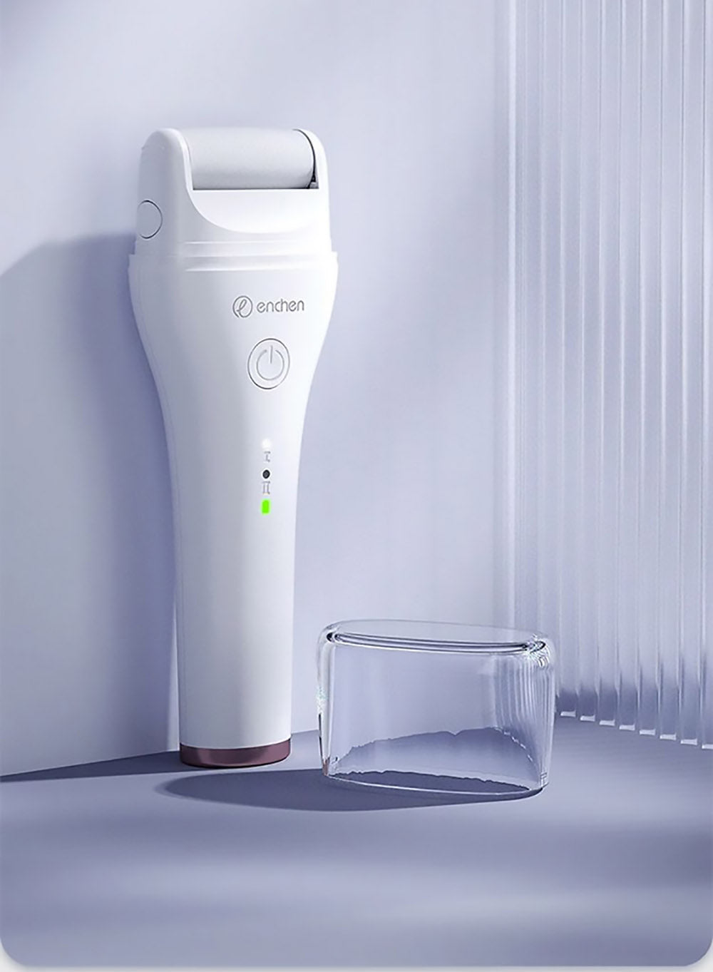 Máquina removedora de callos eléctrica Enchen EMJ001, rotación de 360 grados, dos velocidades ajustables, impermeable IPX6, tres cabezales de molienda.