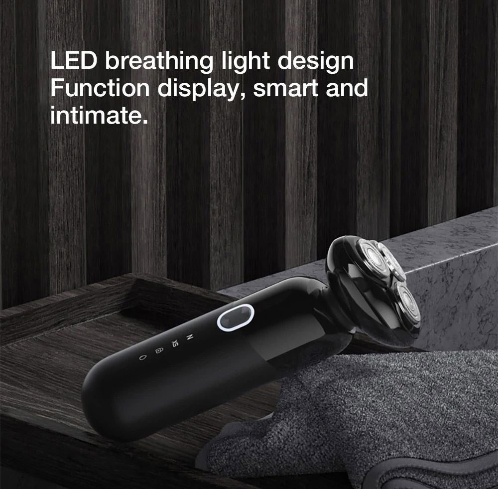Afeitadora eléctrica Enchen Mocha S con cabezales flotantes omnidireccionales, sistema inteligente anti-tirones, magnética, lavable IPX7.