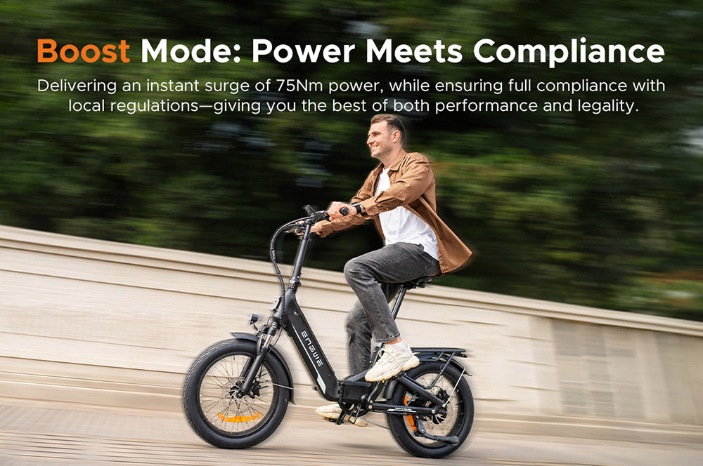 ENGWE L20 3.0 Boost Elektrofahrrad, 250-W-Motor, 48-V-13,5-Ah-Akku, 20 x 3,0-Zoll-Reifen, 135 km maximale Reichweite, hydraulische Bremsen, Vollfederung, Drehmomentsensor, Shimano 7-Gang-Schaltung – Gold