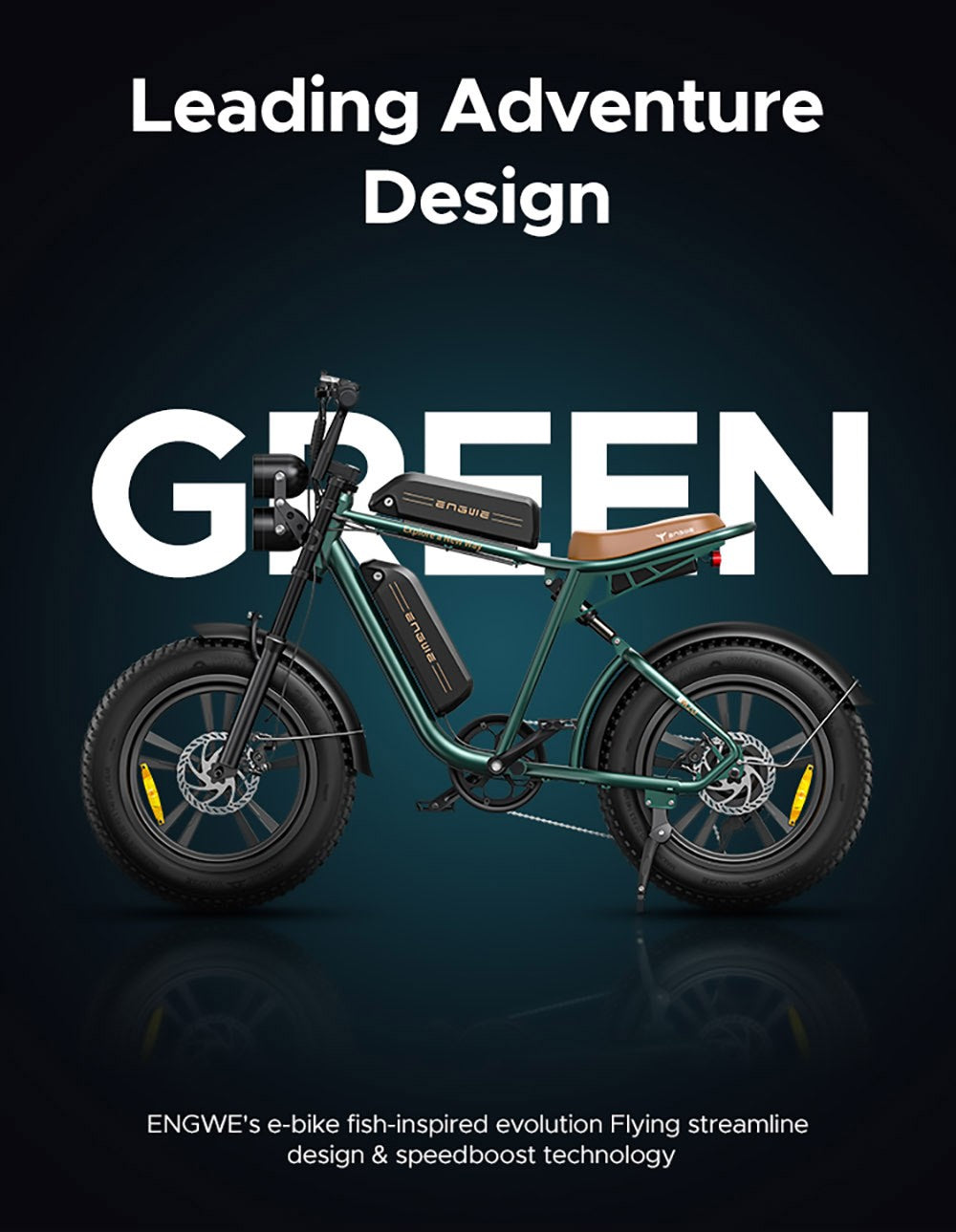 ENGWE M20 Dual Battery Mountainbike E-Bike, 20 x 4,0 Zoll Fatbike-Reifen, 750-W-Brushless-Motor, 45 km/h Höchstgeschwindigkeit, 48-V-Akkus (2 x 13 Ah), Scheibenbremsen vorne und hinten, Shimano 7-Gang-Schaltung – Weiß