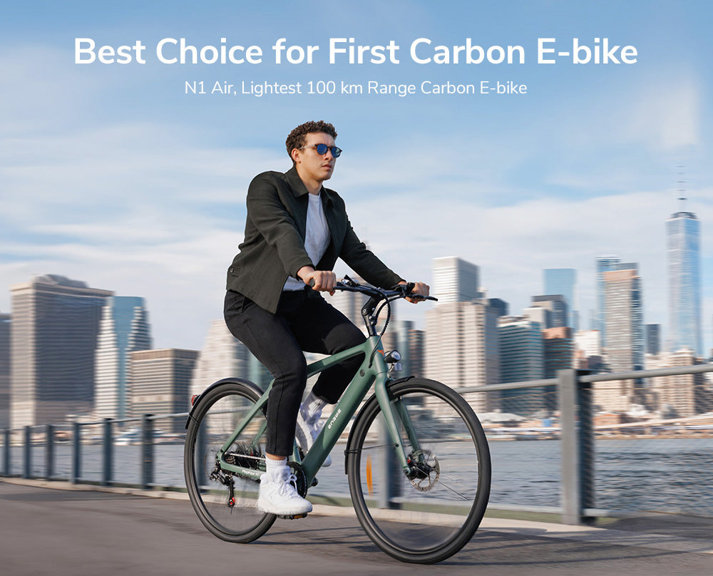 ENGWE MapFour N1 Air Electric Bike, 250W Motor, 36V 10Ah Battery, 700*38C Spoke Tires, 25km/h Max Speed, 100km Range, Front & Rear Mechanical Disc Brake, SHIMANO 7-speed, Torque Sensor, LCD Color Display - Charcoal Grey