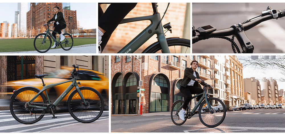 ENGWE MapFour N1 Air Electric Bike, 250W Motor, 36V 10Ah Battery, 700*38C Spoke Tires, 25km/h Max Speed, 100km Range, Front & Rear Mechanical Disc Brake, SHIMANO 7-speed, Torque Sensor, LCD Color Display - Charcoal Grey