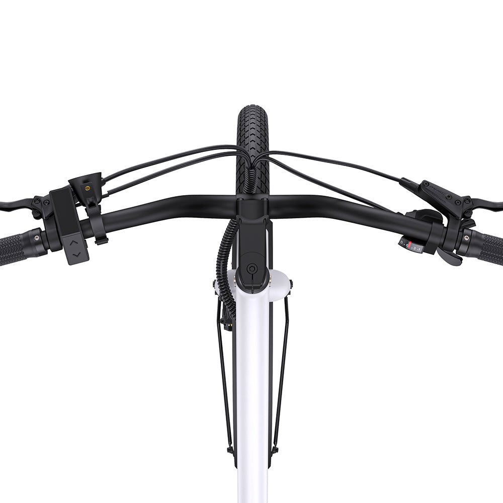 Bicicleta eléctrica urbana ENGWE P275 ST, motor de par de accionamiento central sin escobillas de 250 W, batería extraíble de 36 V y 19,2 Ah, autonomía máxima de 260 km, freno de disco hidráulico, neumáticos de radios de 27,5'', SHIMANO de 9 velocidades - Blanco