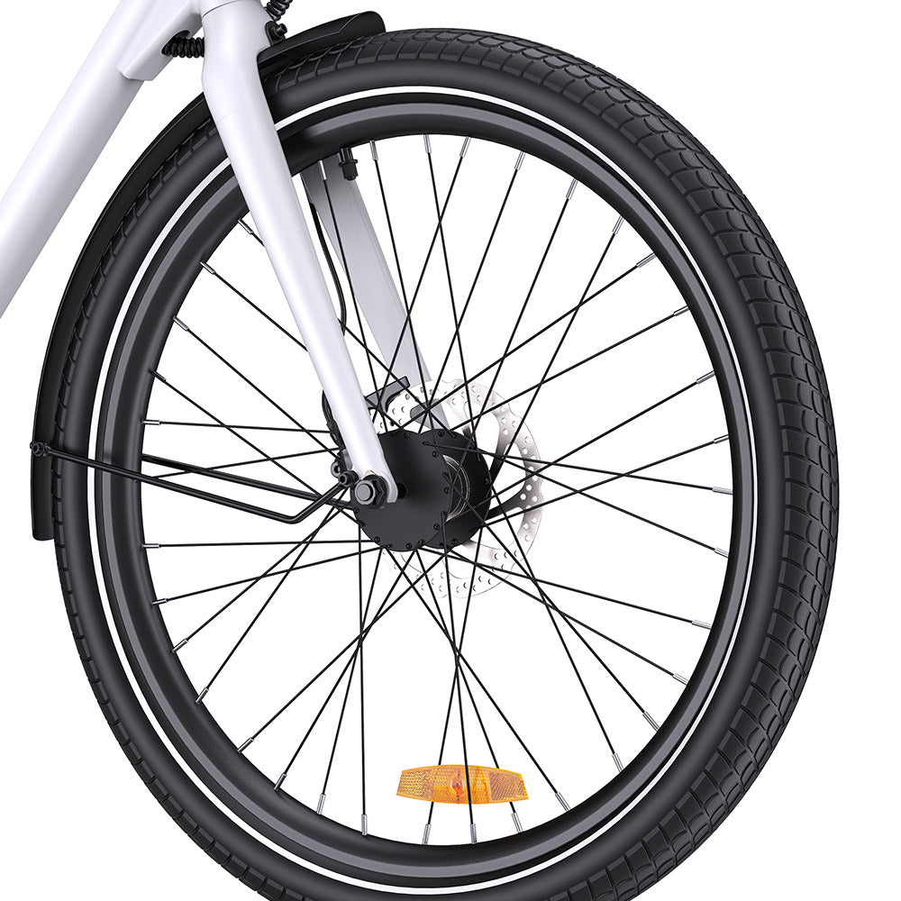 Bicicleta eléctrica urbana ENGWE P275 ST, motor de par de accionamiento central sin escobillas de 250 W, batería extraíble de 36 V y 19,2 Ah, autonomía máxima de 260 km, freno de disco hidráulico, neumáticos de radios de 27,5'', SHIMANO de 9 velocidades - Blanco
