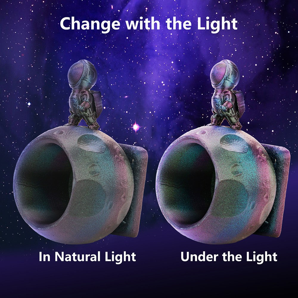 Filamento PLA ERYONE Burnt Titanium Rainbow de 1 kg, Nebula (Dorado Oscuro, Verde y Azul Púrpura)