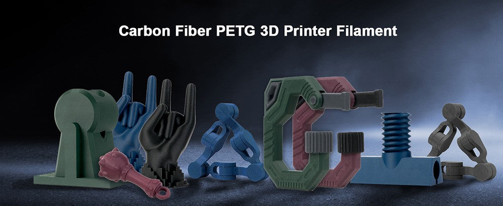 Filamento PETG de Fibra de Carbono ERYONE 1kg Negro