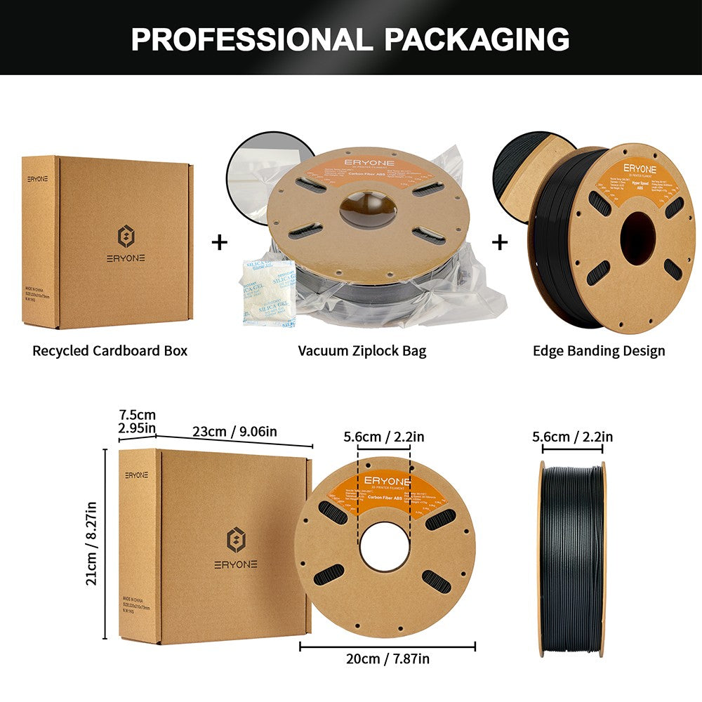Filamento ABS de alta velocidad ERYONE 1kg - Negro