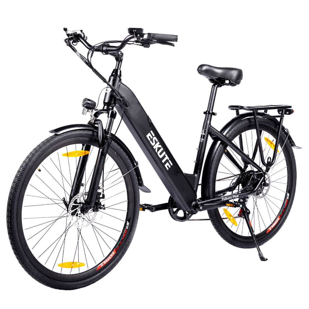 Bicicleta Eléctrica ESKUTE ES-26-SDXK, Motor 250W, Batería 36V 20Ah, Neumáticos 26*1.75 pulgadas, Velocidad Máxima 25km/h, Autonomía 120km, Frenos de Disco, Horquilla Delantera con Suspensión, SHIMANO 7 velocidades - Negro