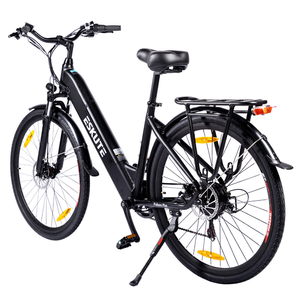 Bicicleta Eléctrica ESKUTE ES-26-SDXK, Motor 250W, Batería 36V 20Ah, Neumáticos 26*1.75 pulgadas, Velocidad Máxima 25km/h, Autonomía 120km, Frenos de Disco, Horquilla Delantera con Suspensión, SHIMANO 7 velocidades - Negro