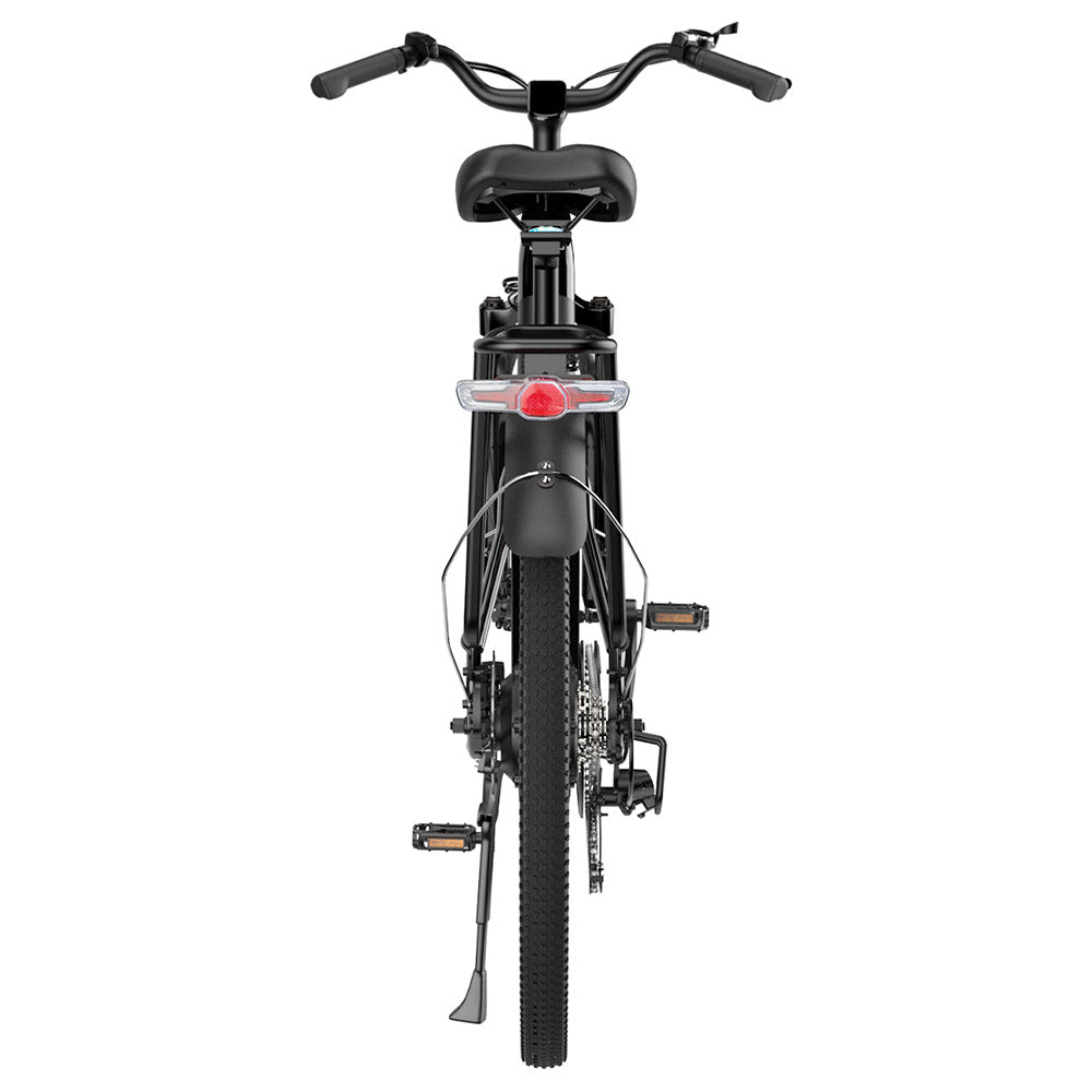 Bicicleta eléctrica ESKUTE ES-28-LJ, motor BAFANG de 250 W, batería de 36 V y 20 Ah, neumáticos de 28 x 1,75", velocidad máxima de 25 km/h, cambio SHIMANO de 7 velocidades, horquilla delantera con suspensión hidráulica - Negra