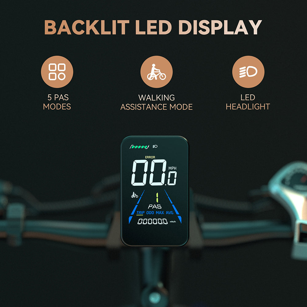 Bicicleta eléctrica ESKUTE M100, motor sin escobillas de 250 W, batería extraíble de 36 V y 10,4 Ah, 27,5 x 1,95.