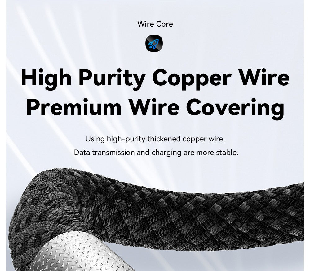 Cable de carga ESSAGER de 100 W y 5 A, tipo C a tipo C, USB 2.0 de 480 Mbps, adsorción magnética, ajuste flexible, chip E-Marker, 1 m.