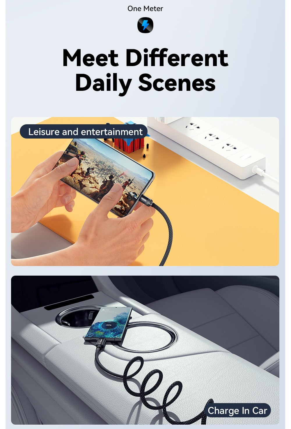 Cable de carga ESSAGER de 100 W y 5 A, tipo C a tipo C, USB 2.0 de 480 Mbps, adsorción magnética, ajuste flexible, chip E-Marker, 1 m.